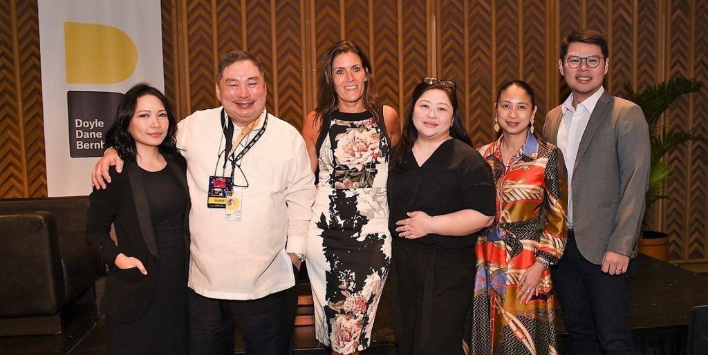 Gil Chua and family with DDB Global CEO Wendy Clark